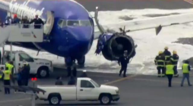 Explosion d'un réacteur d'un avion de Southwest Airlines