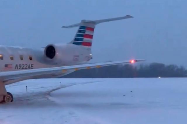 Sortie de piste à l'atterrissage d'un avion de American Airlines