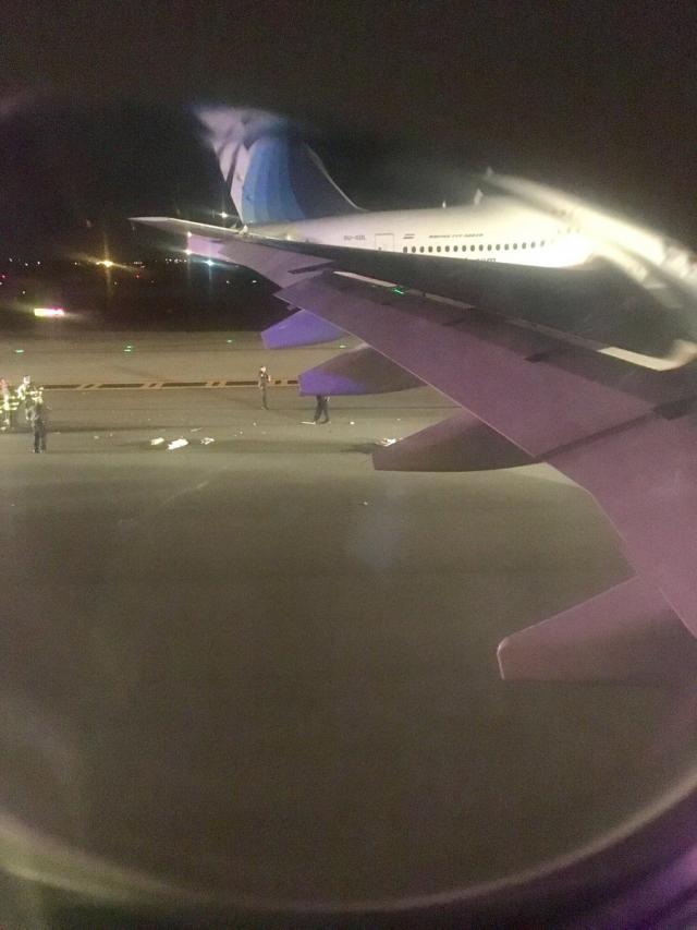 Deux avions de Virgin Airlines et EgyptAir se heurtent de l'aile