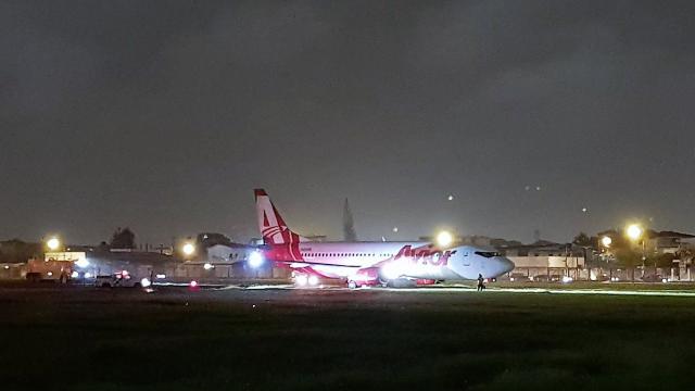 Sortie de piste à l'atterrissage d'un avion de Avior Airlines