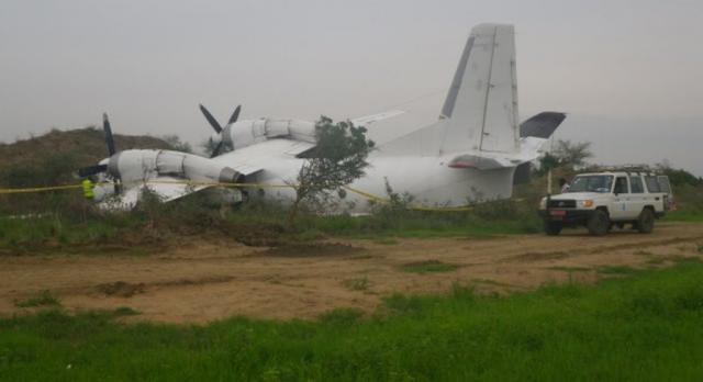 Sortie de piste au poser d'un avion dans le Sud-Soudan
