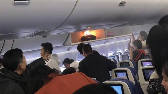 Un bagage prend feu dans un avion de China Southern