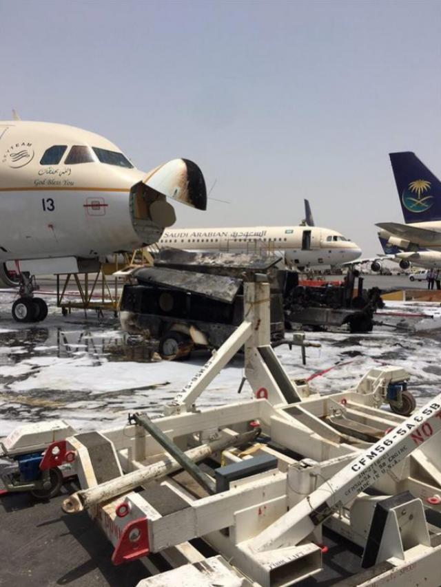 Un incendie provoque des dégâts sur un avion de Saudia