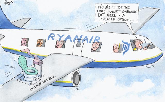 Ryanair: Plus de papier dans les toilettes sur ce vol