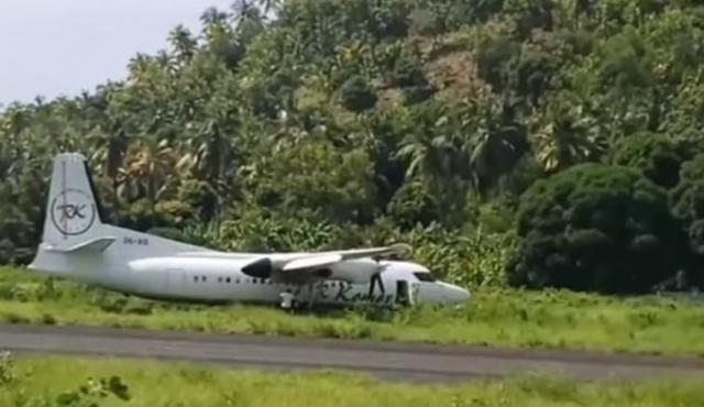 Sortie de piste d'un avion de R'Komor à Anjouan aux Comores