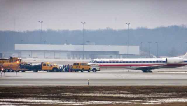 Sortie de piste à l'atterrissage d'un avion de American