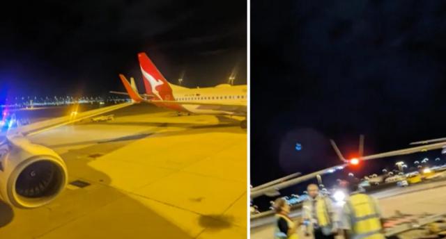 Deux avions de Qantas se heurtent de l'aile aux parkings
