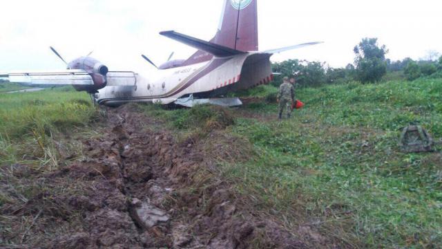 Sortie de piste à l'atterrissage d'un avion de AerCaribe