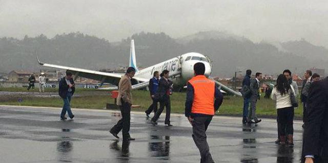 Sortie de piste à l'atterrissage d'un avion de TAME