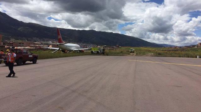 Sortie de piste au décollage d'un avion de Peruvian