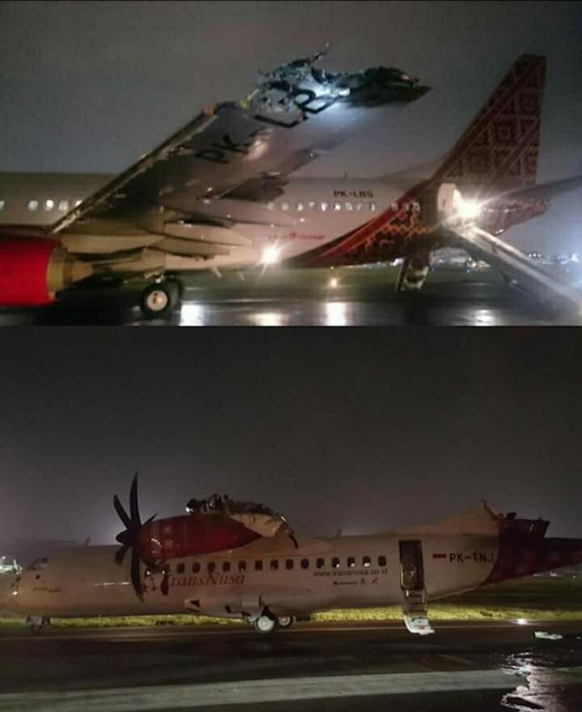 Collision de deux avions de TransNusa et Batik Air