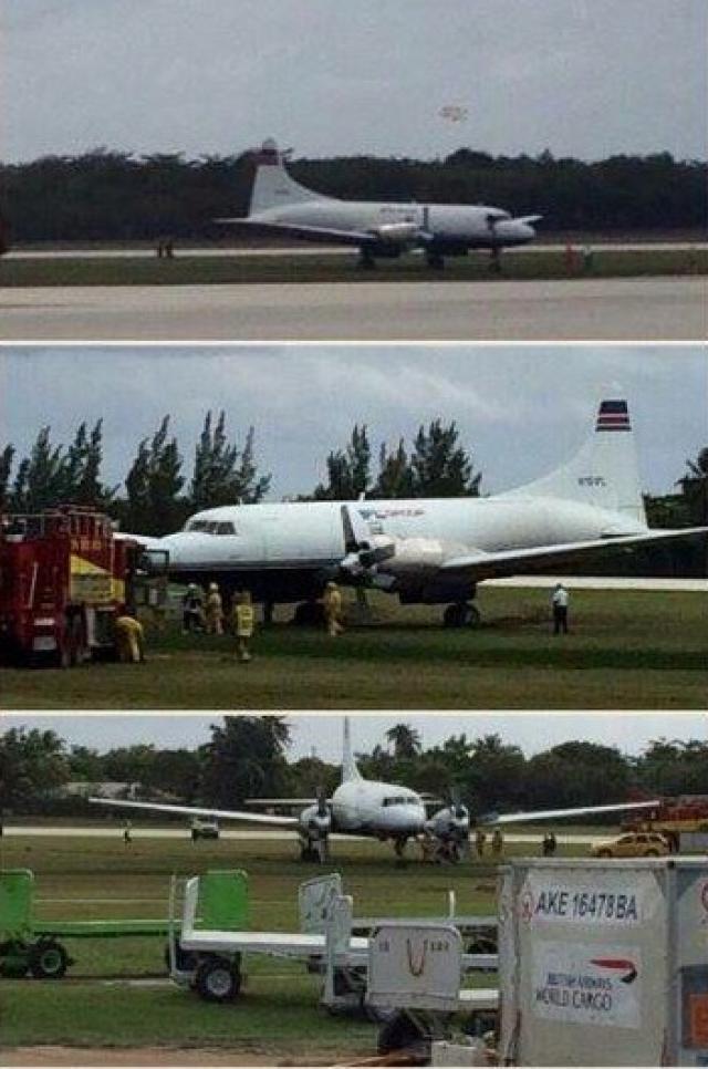 Sortie de piste à l'atterrissage d'un avion de Cayman Air