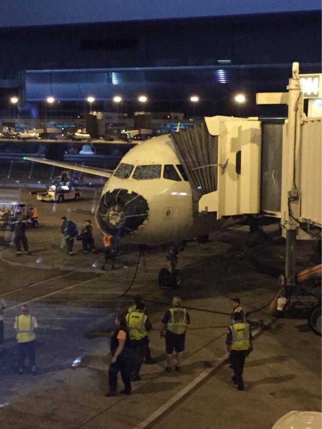 Déroutement cause grêle d'un avion de Delta Airlines