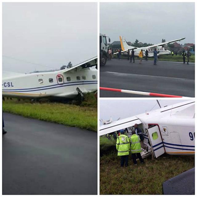 Atterrissage train rentré d'un avion de Busy Bee Congo