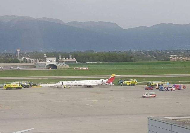 Urgence cause surchauffe de freins d'un avion de Iberia