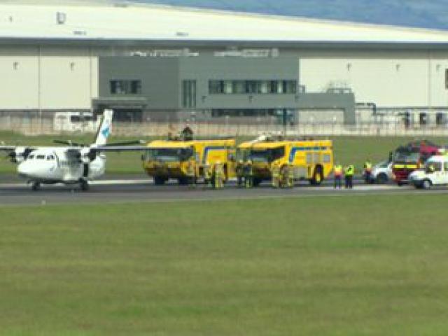 Retour cause problème de train d'un avion de Citywing