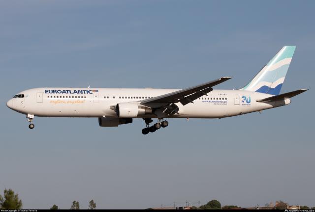 Déroutement problème moteur d'un avion de EuroAtlantic Airways