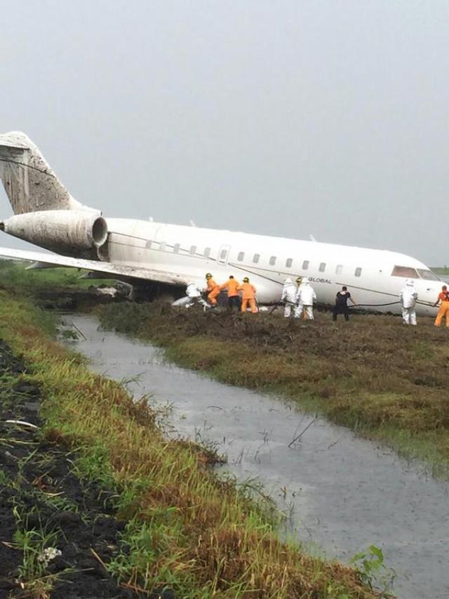 Sortie de piste au décollage d'un avion de Challenge Aero