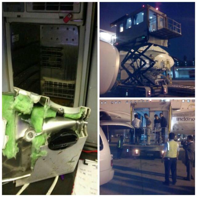 Explosion d'un refroidisseur dans un avion de Garuda
