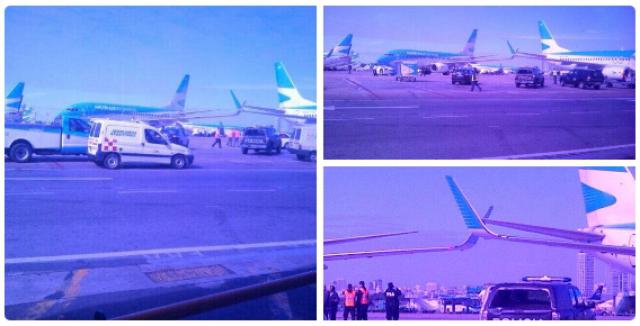 Deux avions de Aerolineas se heurtent du bout de l'aile