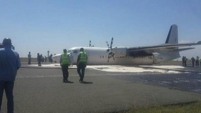 Atterrissage sur le ventre d'un avion de Skyward Aviation