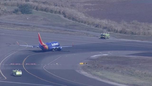 Retour pneu éclaté au décollage d'un avion de Southwest