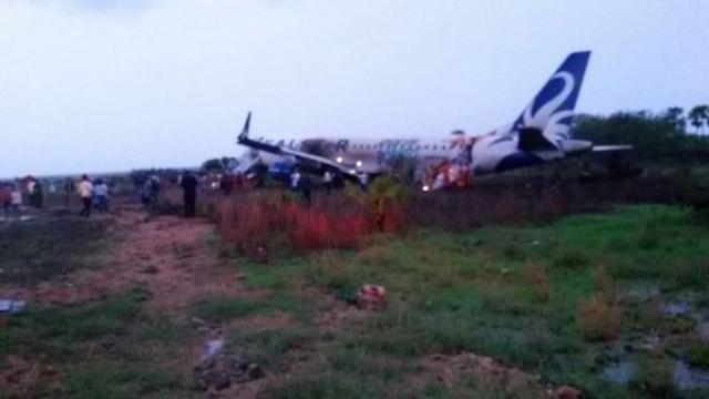 Sortie de piste à l'atterrissage d'un avion de Kalstar