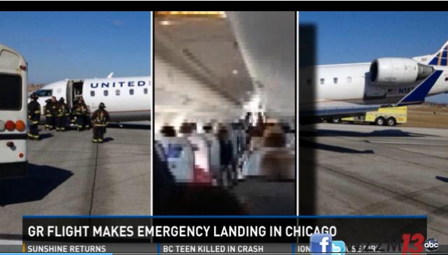Atterrissage sur le nez d'un avion de United Airlines