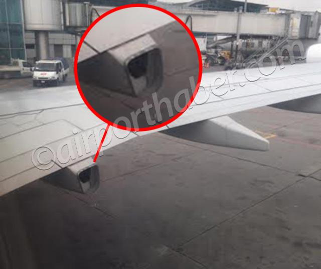Un avion de Turkish Airlines vole avec un cache manquant