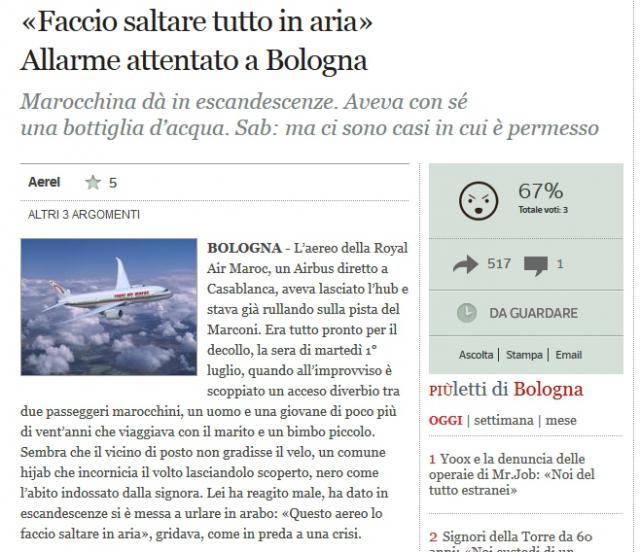 RAM Plainte Corriere Bologna