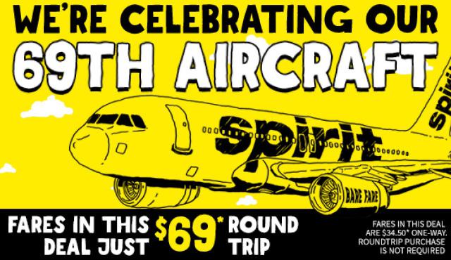 Campagne de pub douteuse pour le 69ème avion de Spirit Air