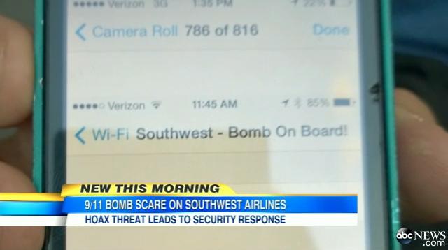 Une alerte à la bombe originale sur un avion de Southwest