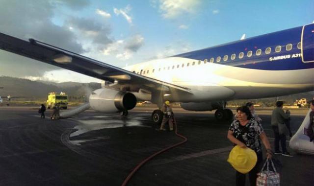 Évacuation cause moteur d'un avion de LAN Airlines