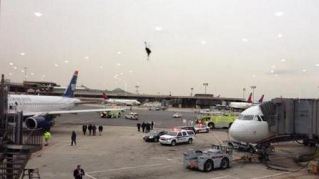 Feu d'APU au roulage sur un avion de US Airways