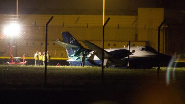Atterrissage sur le ventre d'un avion de Links Air