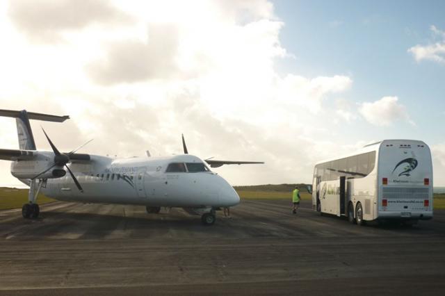 Panne de roulette de nez d'un avion de Air New Zealand