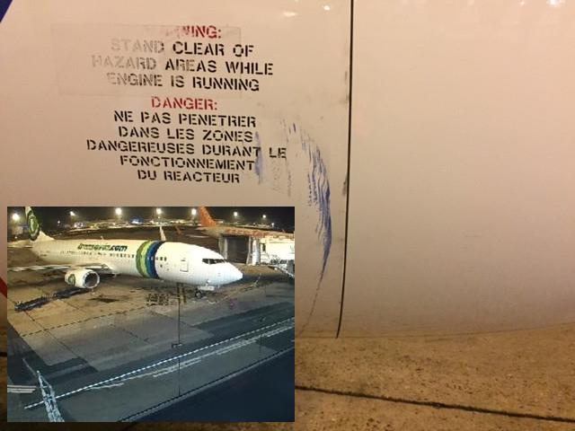 Un avion de Transavia heurté dans un moteur par des chariots